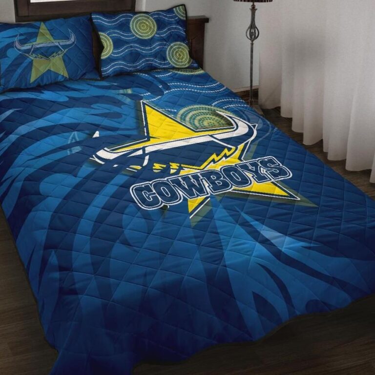 NRL Cowboys Fire Quilt Bed Set North Queensland