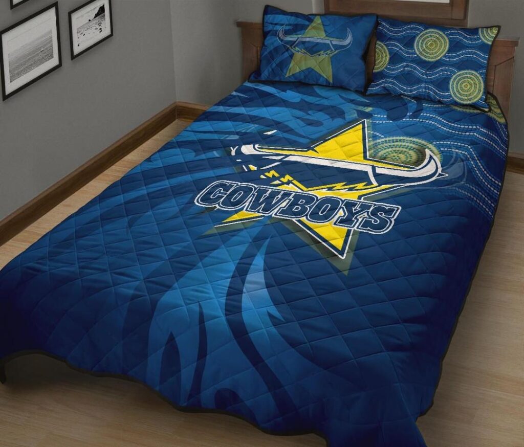 NRL Cowboys Fire Quilt Bed Set North Queensland