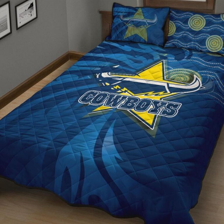 NRL Cowboys Fire Quilt Bed Set North Queensland