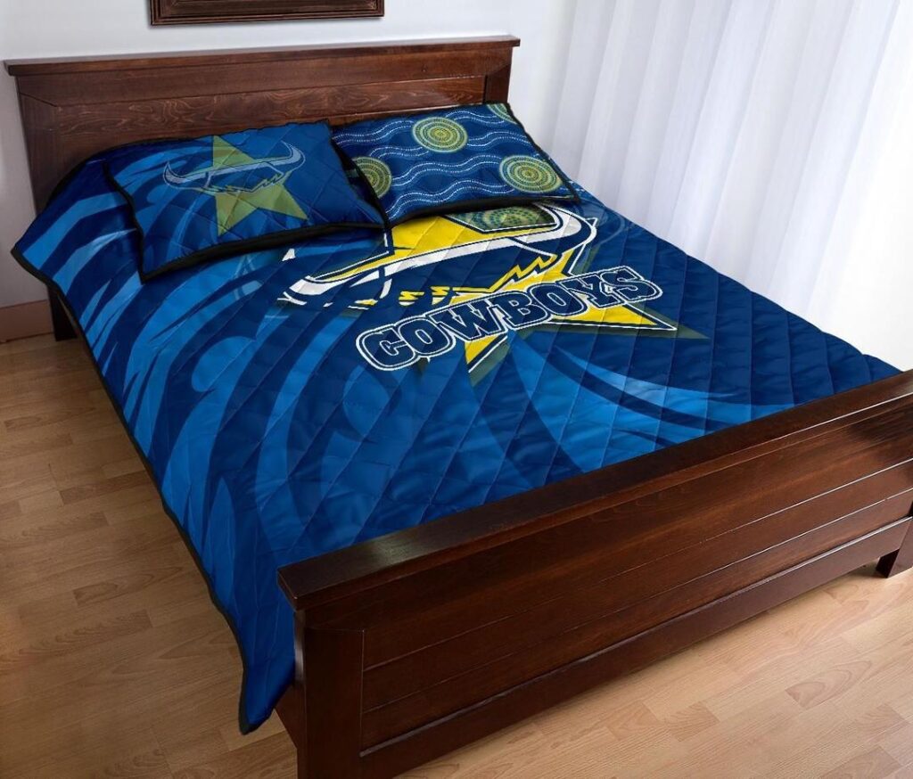 NRL Cowboys Fire Quilt Bed Set North Queensland