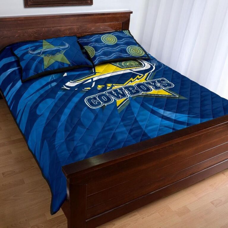 NRL Cowboys Fire Quilt Bed Set North Queensland