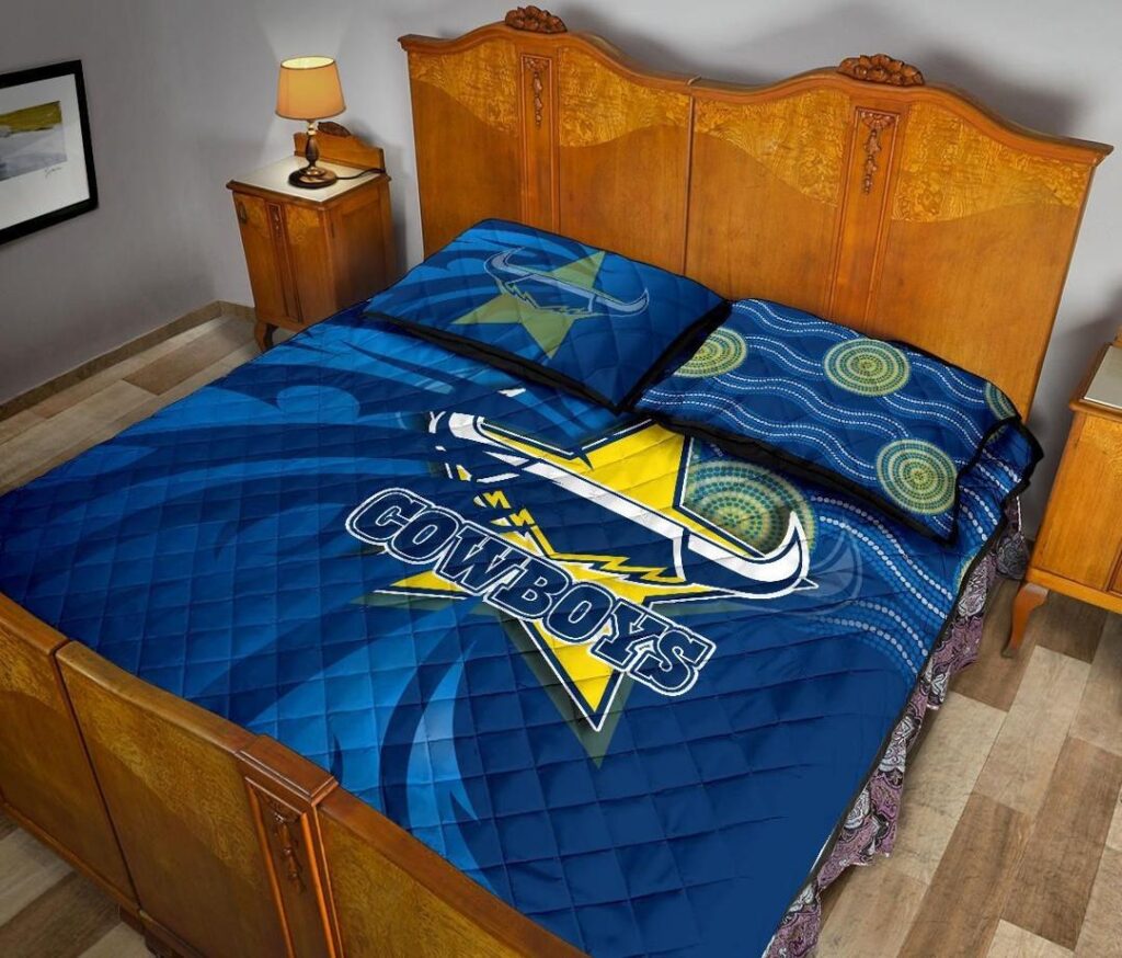NRL Cowboys Fire Quilt Bed Set North Queensland