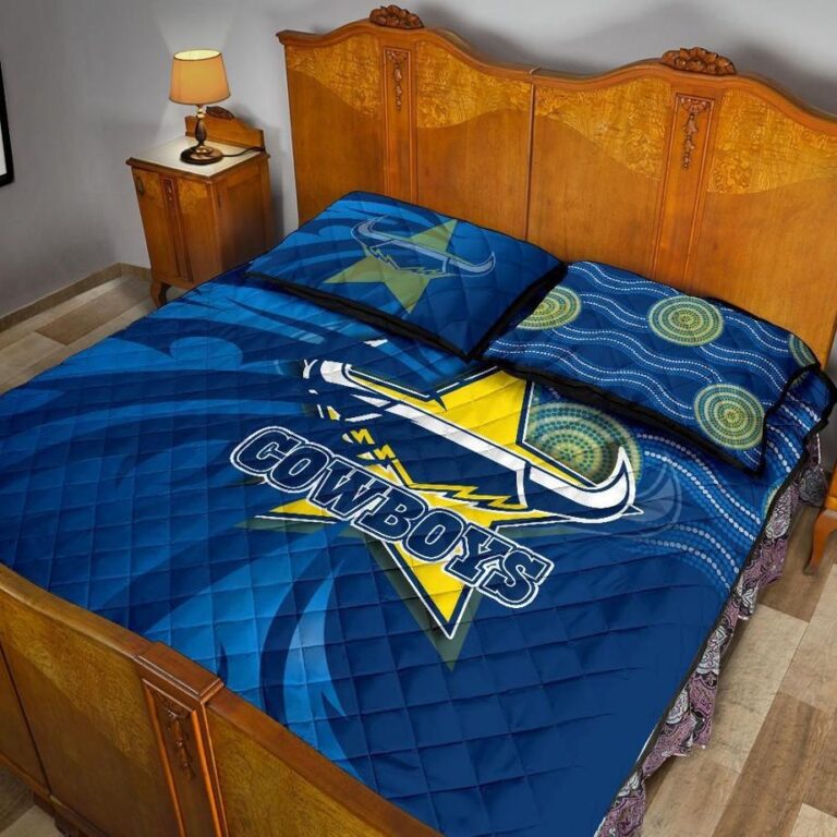 NRL Cowboys Fire Quilt Bed Set North Queensland