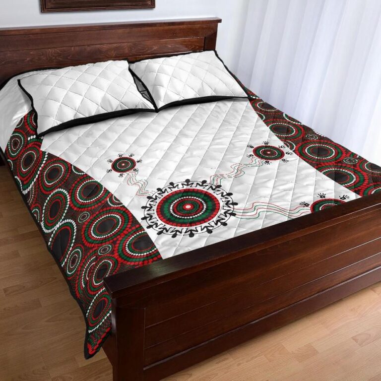NRL South Sydney Quilt Bed Set Indigenous Rabbitohs