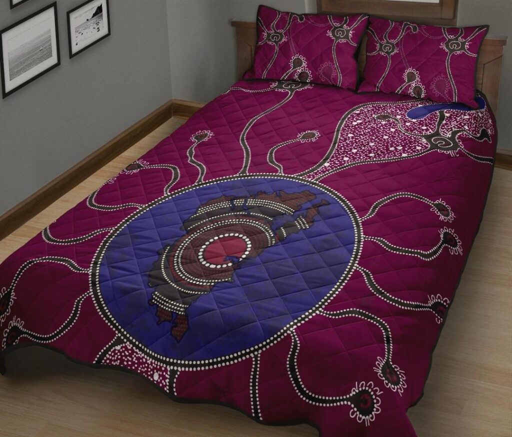 NRL Sea Eagles Quilt Bed Set Aboriginal Map
