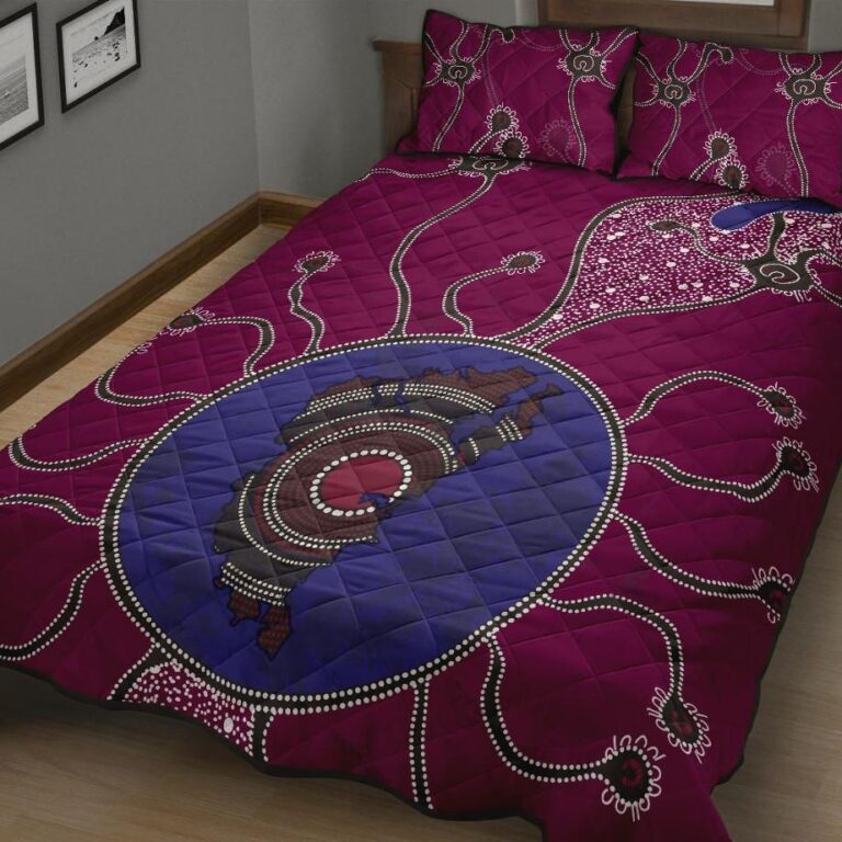 NRL Sea Eagles Quilt Bed Set Aboriginal Map