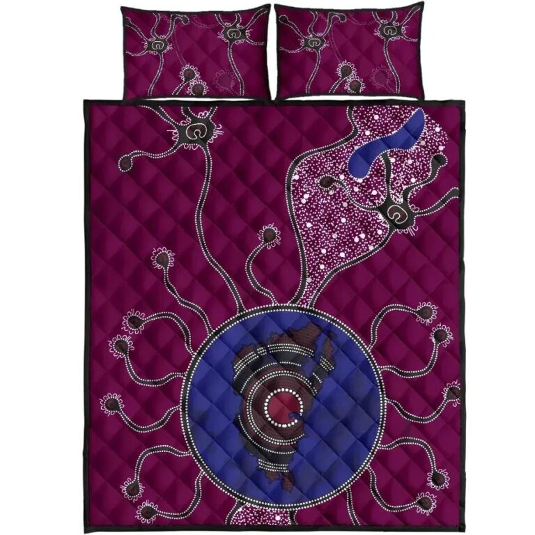 NRL Sea Eagles Quilt Bed Set Aboriginal Map