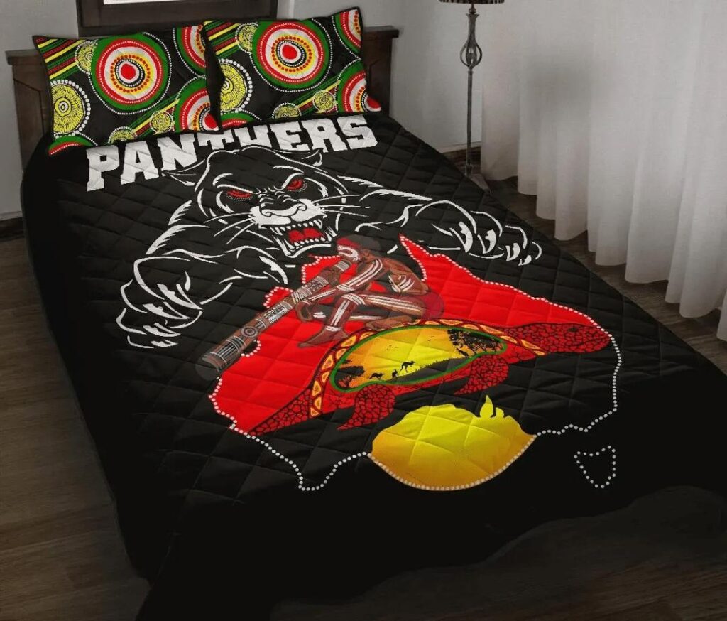 NRL Panthers Quilt Bed Set Special Map