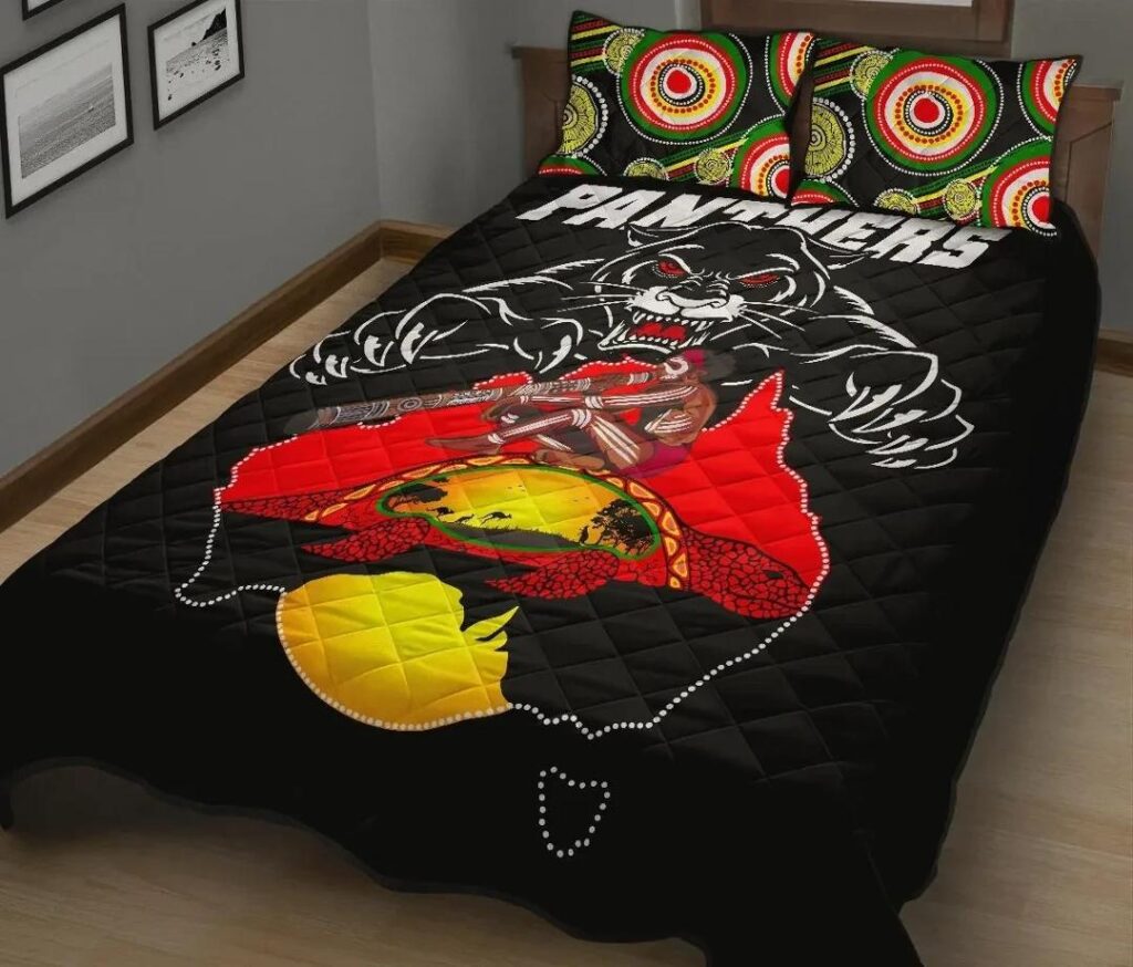NRL Panthers Quilt Bed Set Special Map