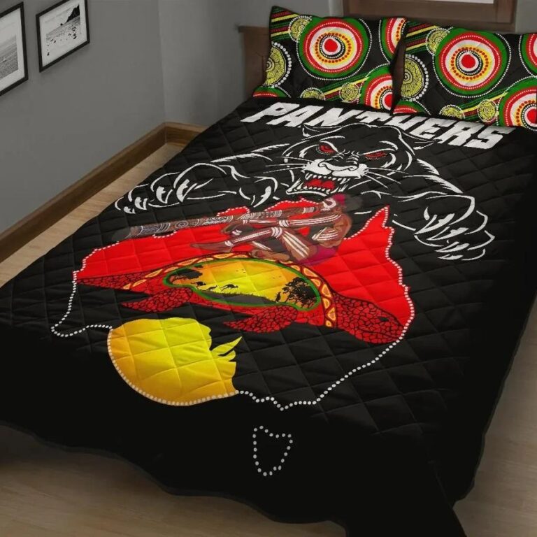 NRL Panthers Quilt Bed Set Special Map