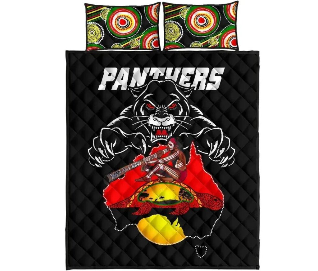 NRL Panthers Quilt Bed Set Special Map