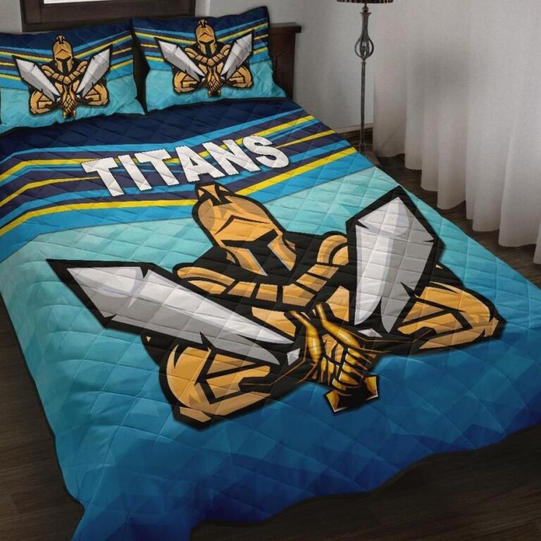 NRL Gold Coast Quilt Bed Set Titans Gladiator