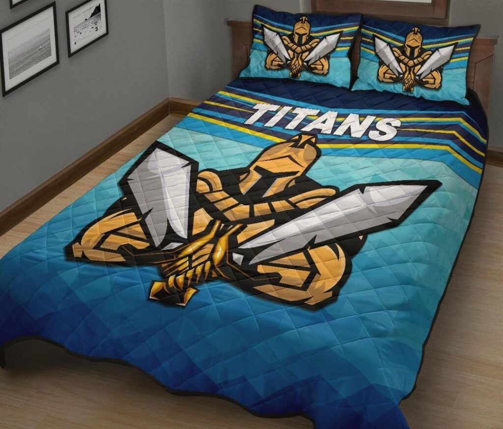 NRL Gold Coast Quilt Bed Set Titans Gladiator