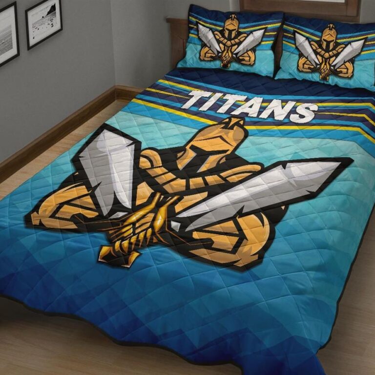 NRL Gold Coast Quilt Bed Set Titans Gladiator