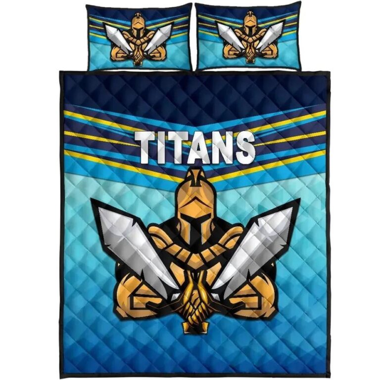 NRL Gold Coast Quilt Bed Set Titans Gladiator