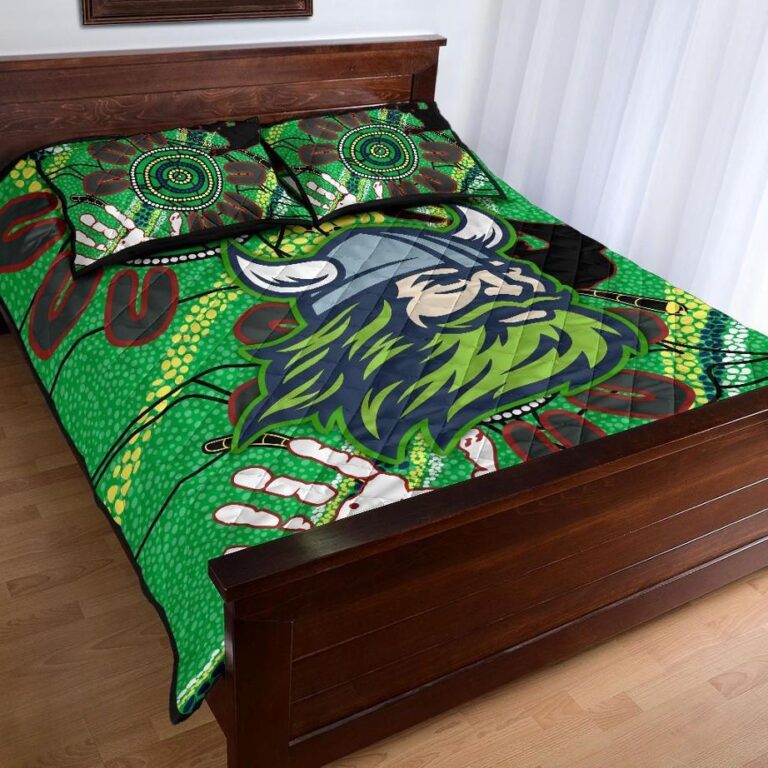 NRL Canberra Quilt Bed Set Raiders Indigenous 2