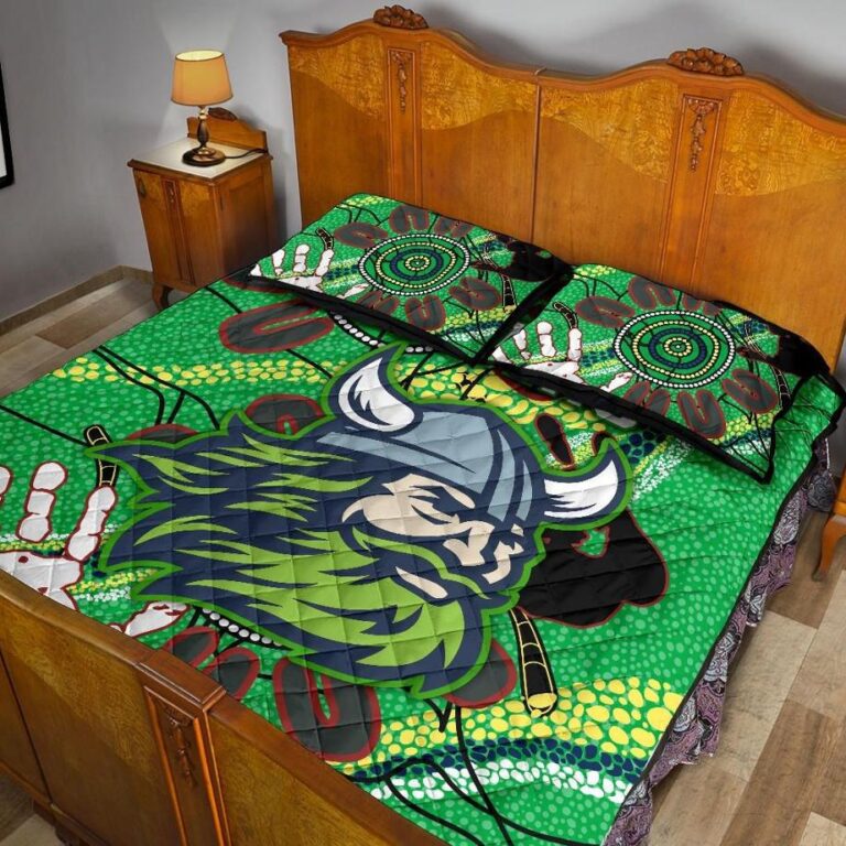 NRL Canberra Quilt Bed Set Raiders Indigenous 2