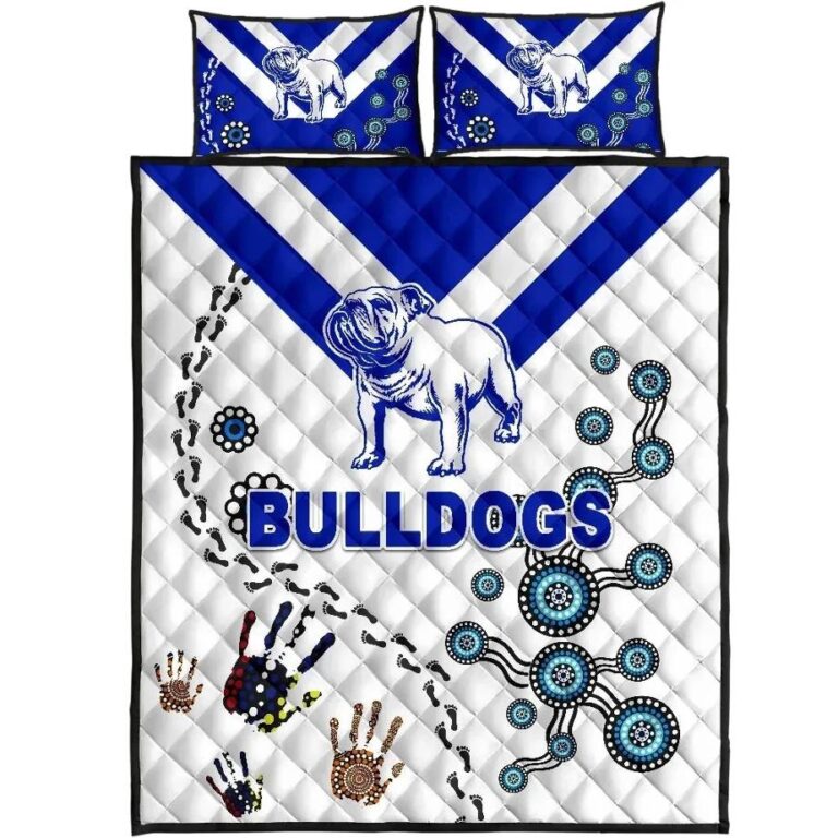 NRL Canterbury-Bankstown Bulldogs Quilt Bed Set Indigenous