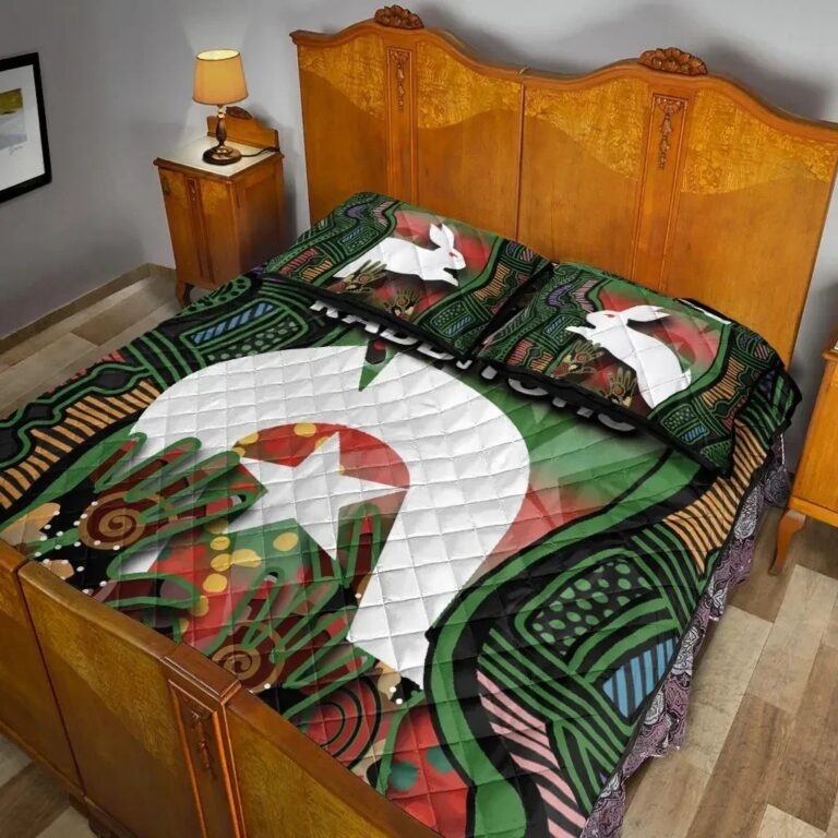 NRL Naidoc Rabbitohs Quilt Bed Set Torres Strait Islander