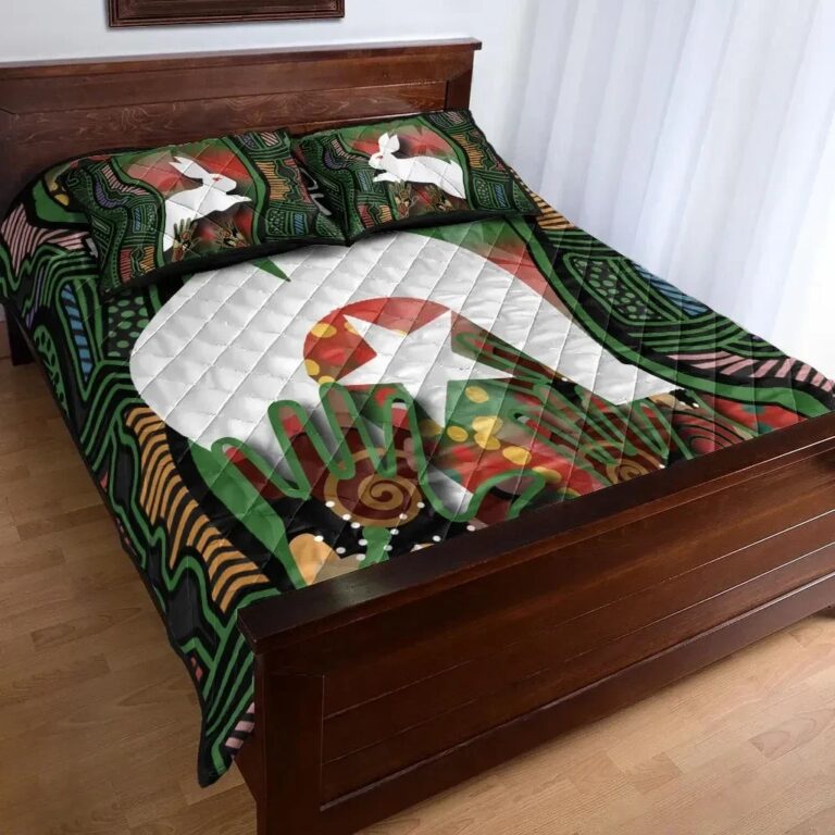NRL Naidoc Rabbitohs Quilt Bed Set Torres Strait Islander