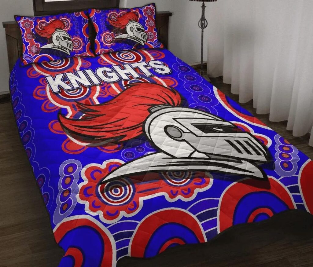NRL Newcastle Knights Quilt Bed Set Indigenous