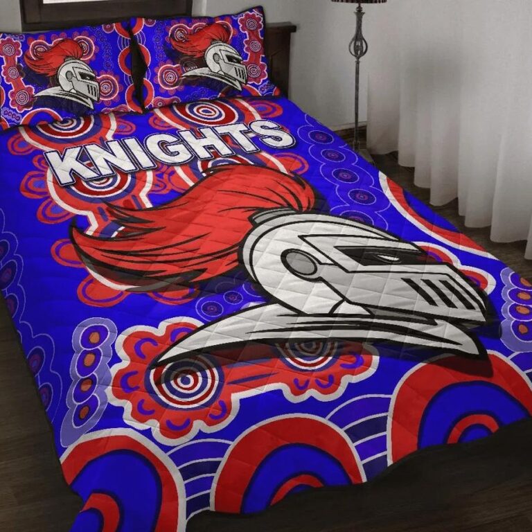 NRL Newcastle Knights Quilt Bed Set Indigenous