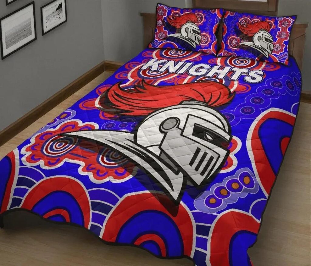 NRL Newcastle Knights Quilt Bed Set Indigenous