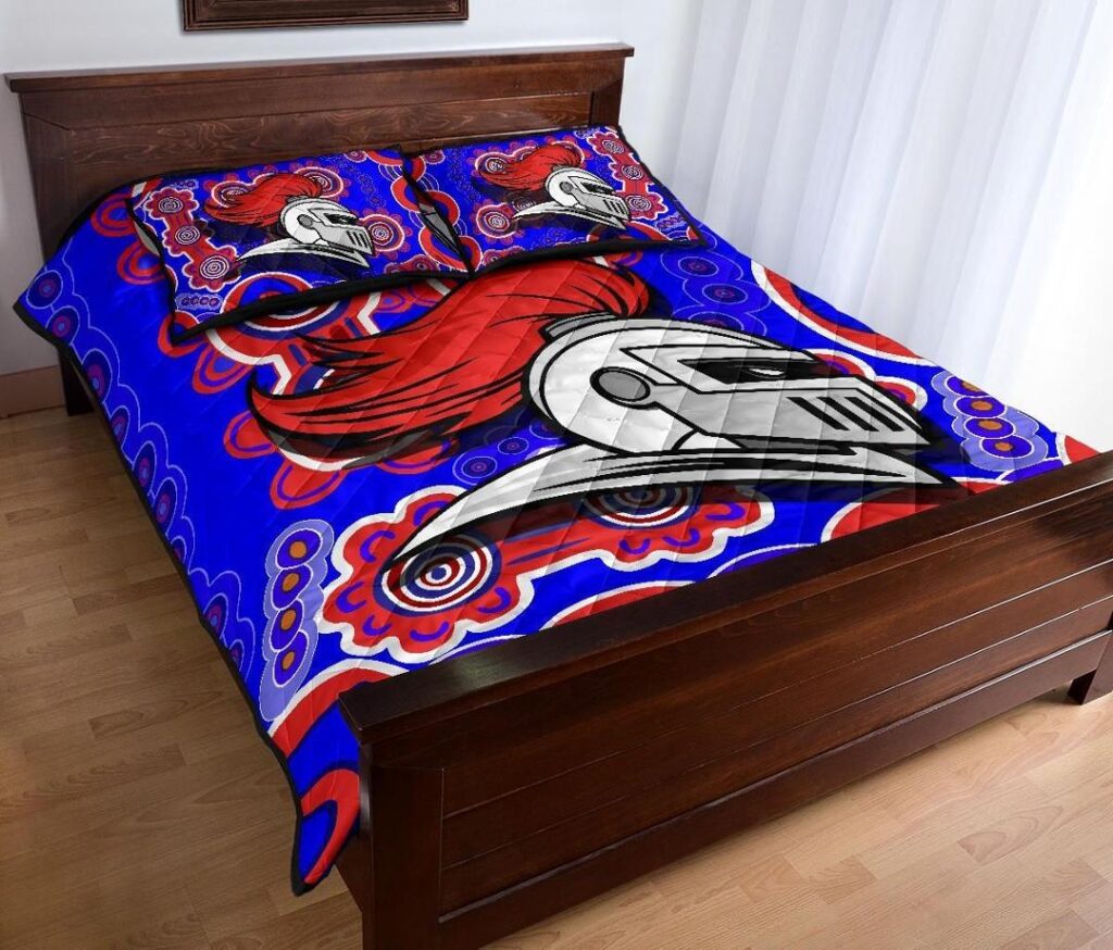 NRL Newcastle Knights Quilt Bed Set Indigenous
