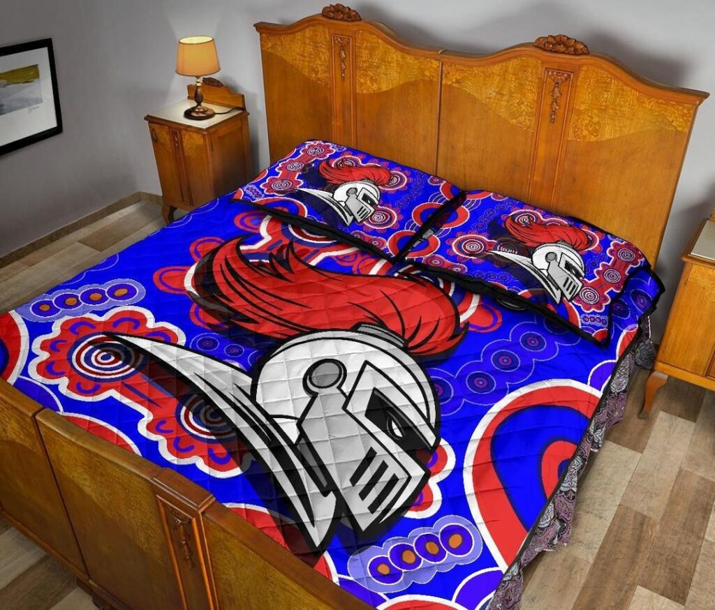 NRL Newcastle Knights Quilt Bed Set Indigenous
