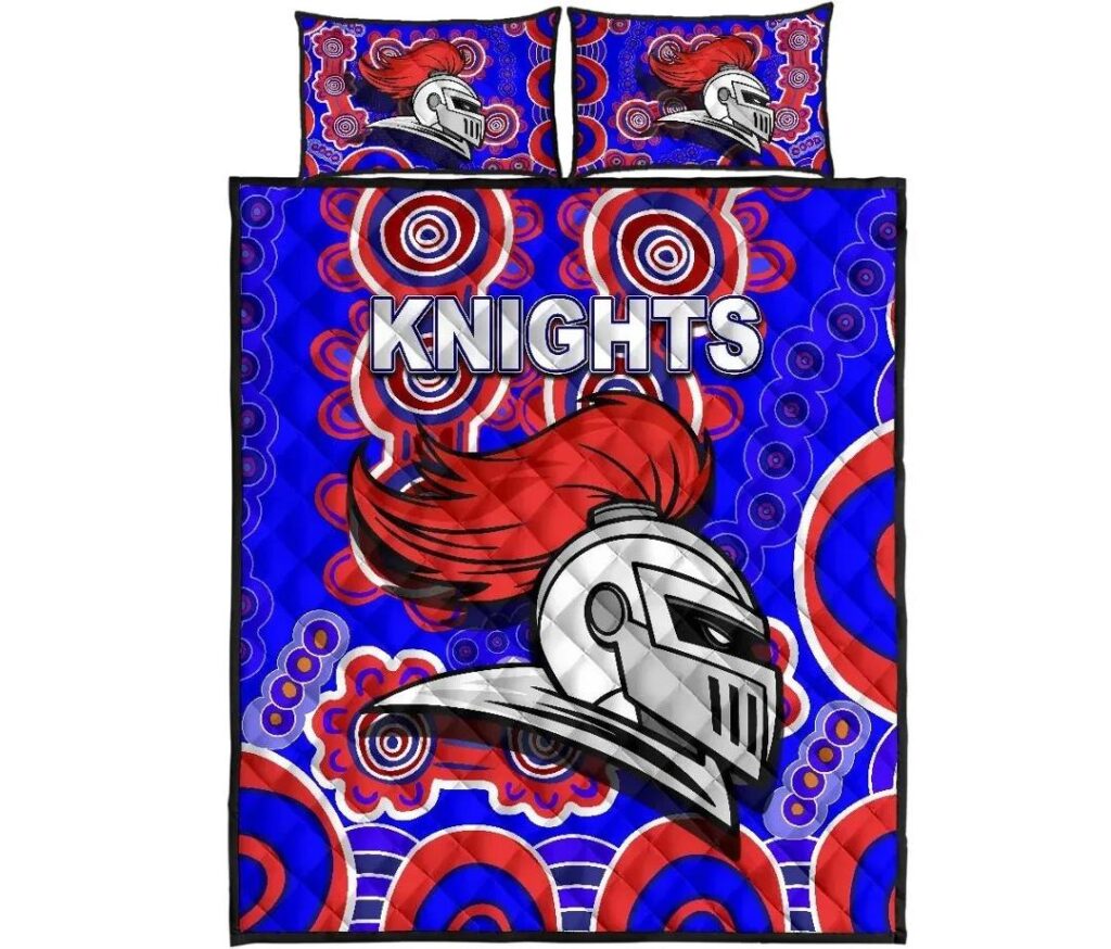 NRL Newcastle Knights Quilt Bed Set Indigenous