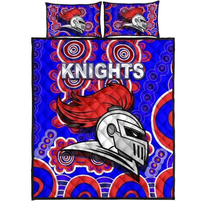 NRL Newcastle Knights Quilt Bed Set Indigenous