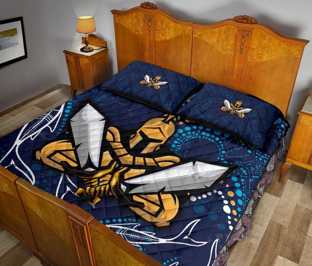 NRL Gold Coast Quilt Bed Set Titans Gladiator Indigenous