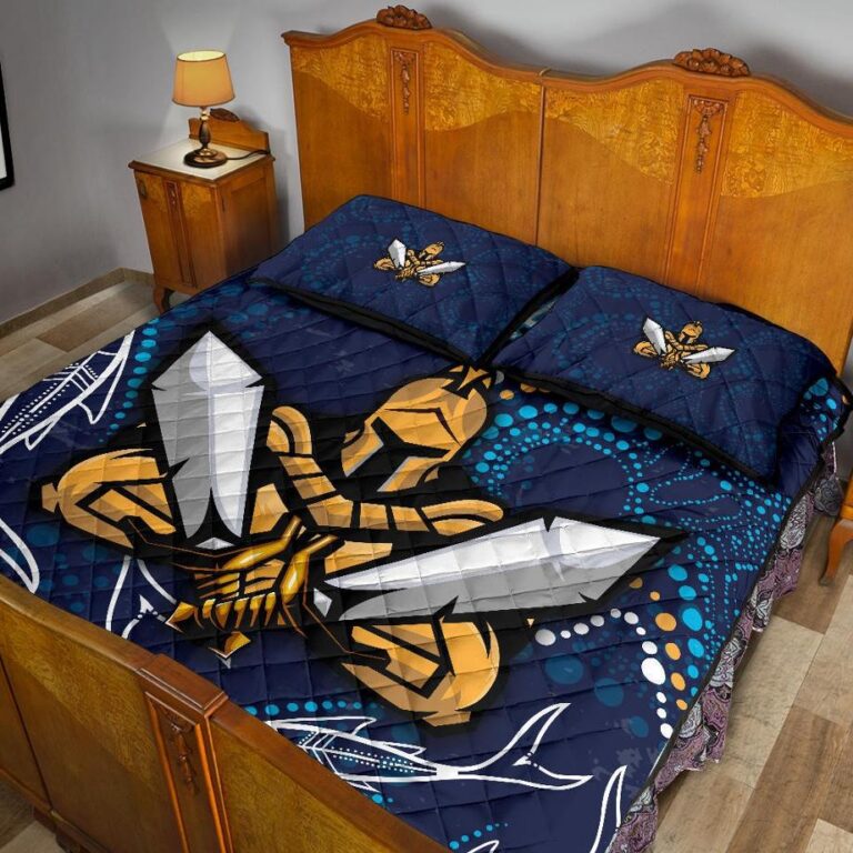 NRL Gold Coast Quilt Bed Set Titans Gladiator Indigenous