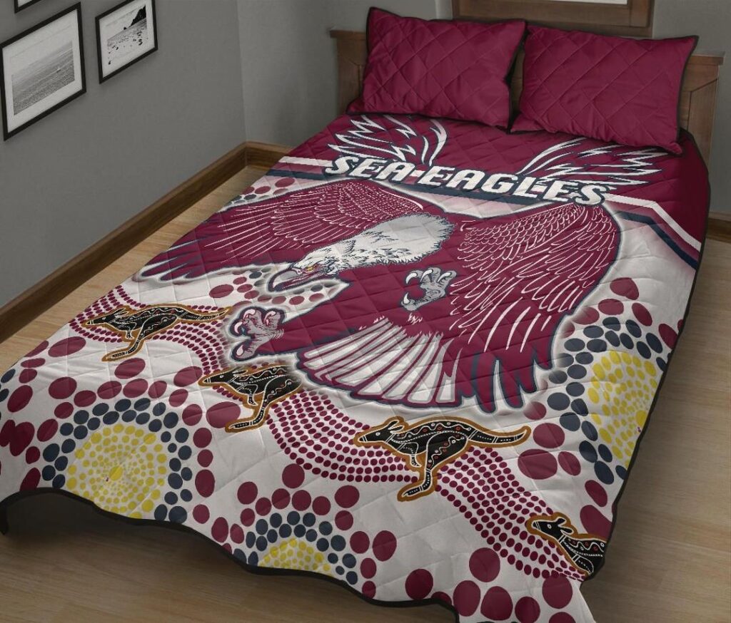 NRL Sea Eagles Quilt Bed Set Special Indigenous