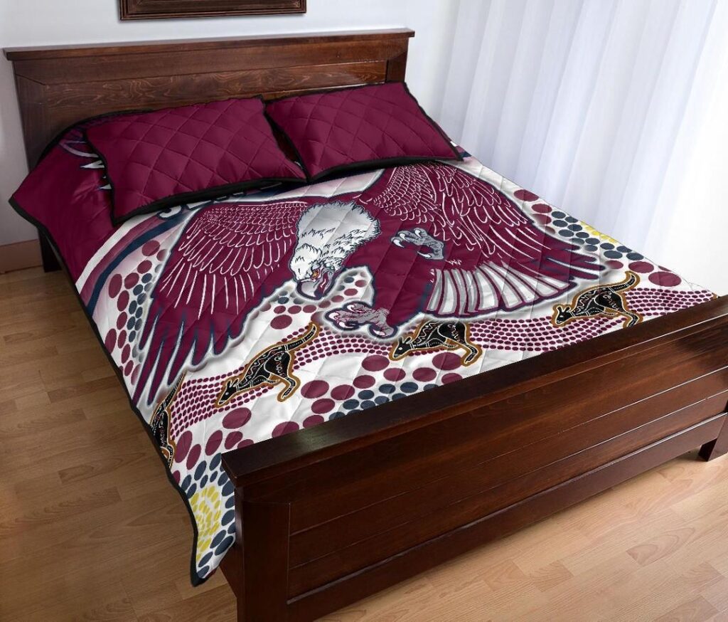 NRL Sea Eagles Quilt Bed Set Special Indigenous