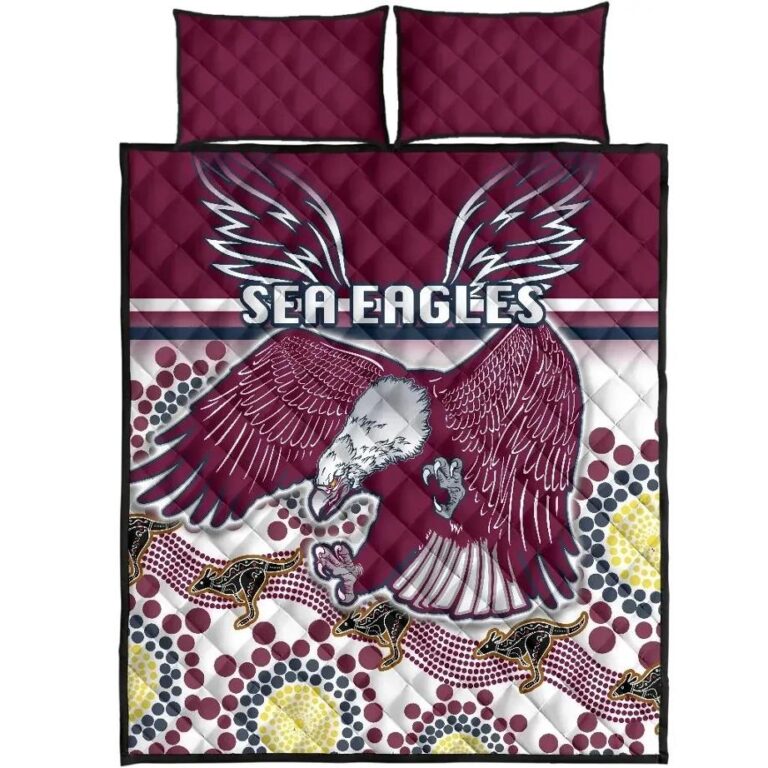 NRL Sea Eagles Quilt Bed Set Special Indigenous