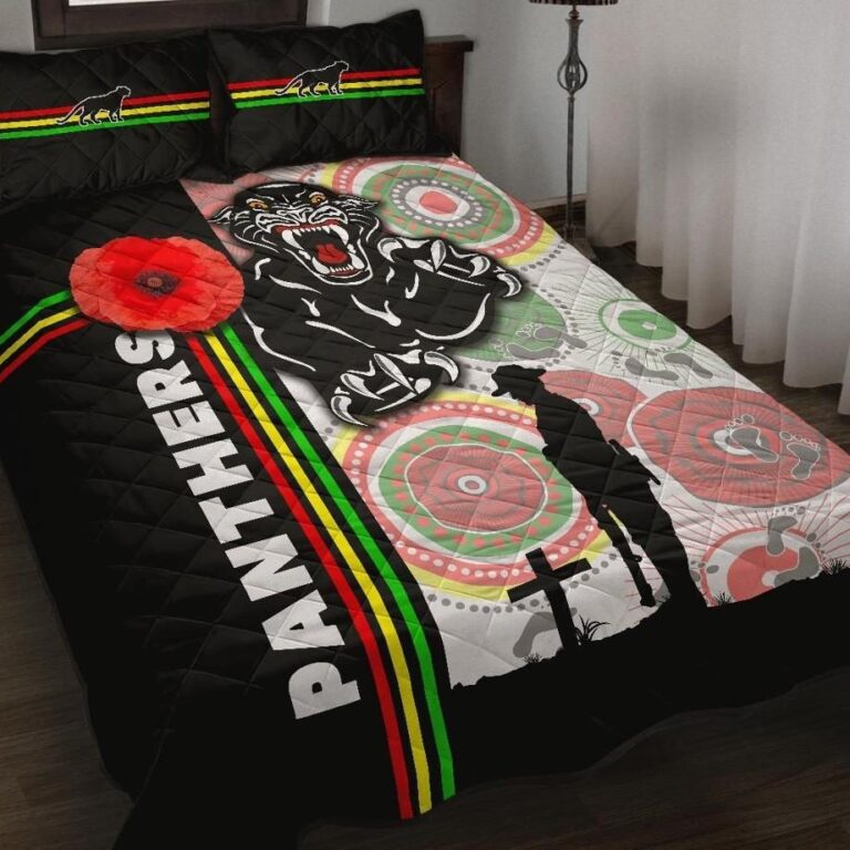 NRL Penrith Panthers Quilt Bed Set Anzac Day ?Power Style