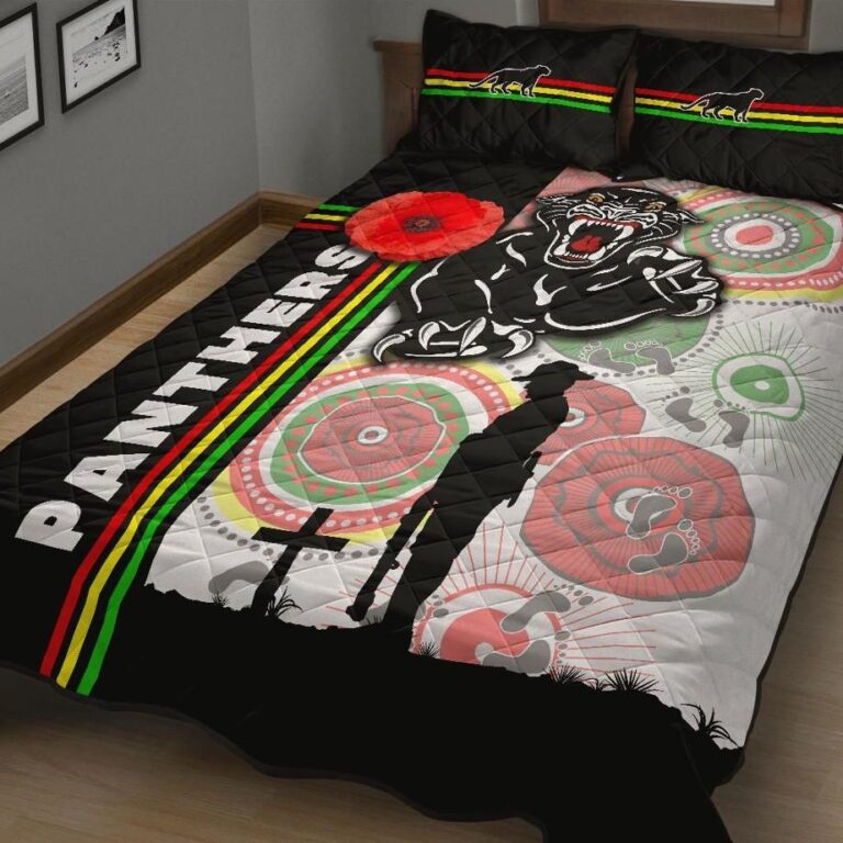 NRL Penrith Panthers Quilt Bed Set Anzac Day ?Power Style