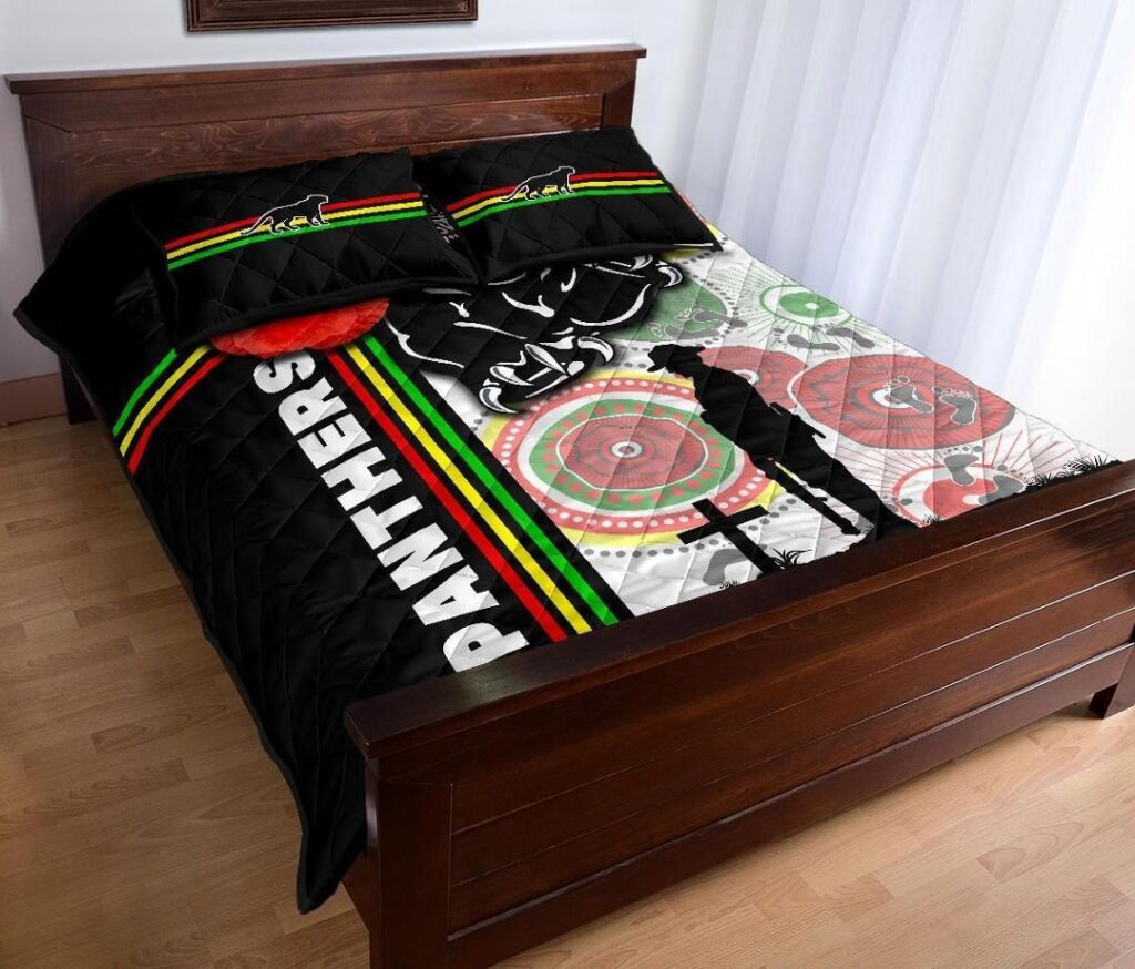 NRL Penrith Panthers Quilt Bed Set Anzac Day ?Power Style