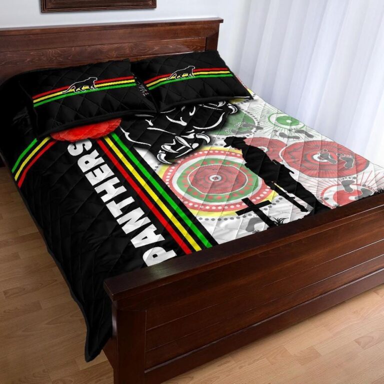 NRL Penrith Panthers Quilt Bed Set Anzac Day ?Power Style
