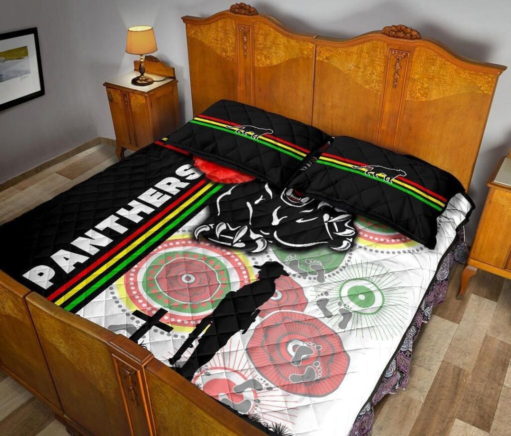 NRL Penrith Panthers Quilt Bed Set Anzac Day ?Power Style