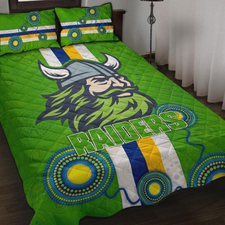 NRL Canberra Quilt Bed Set Raiders Indigenous