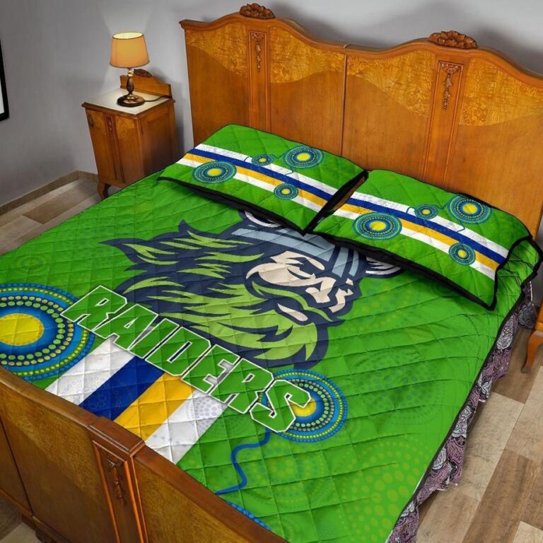 NRL Canberra Quilt Bed Set Raiders Indigenous