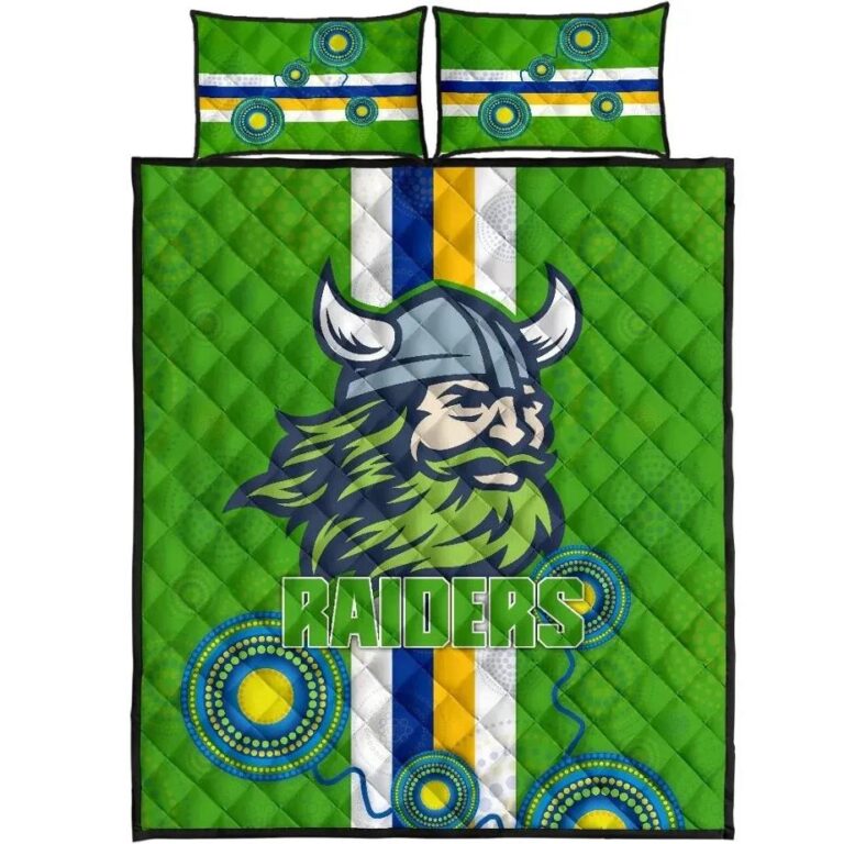 NRL Canberra Quilt Bed Set Raiders Indigenous