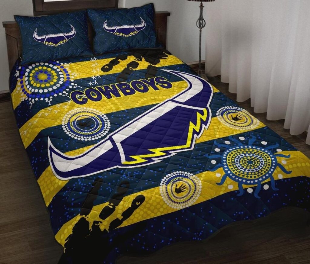 NRL Cowboys Quilt Bed Set Indigenous Country Style