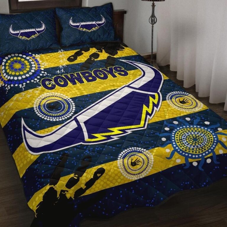 NRL Cowboys Quilt Bed Set Indigenous Country Style