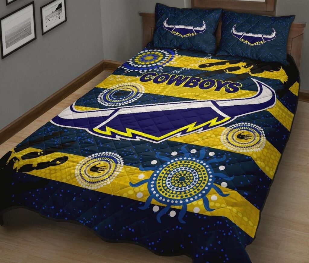 NRL Cowboys Quilt Bed Set Indigenous Country Style