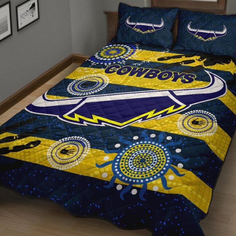 NRL Cowboys Quilt Bed Set Indigenous Country Style