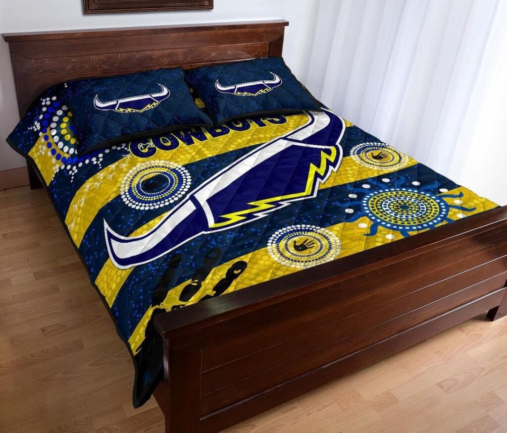 NRL Cowboys Quilt Bed Set Indigenous Country Style