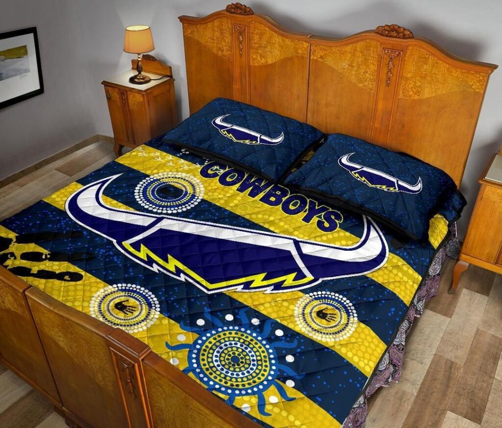 NRL Cowboys Quilt Bed Set Indigenous Country Style